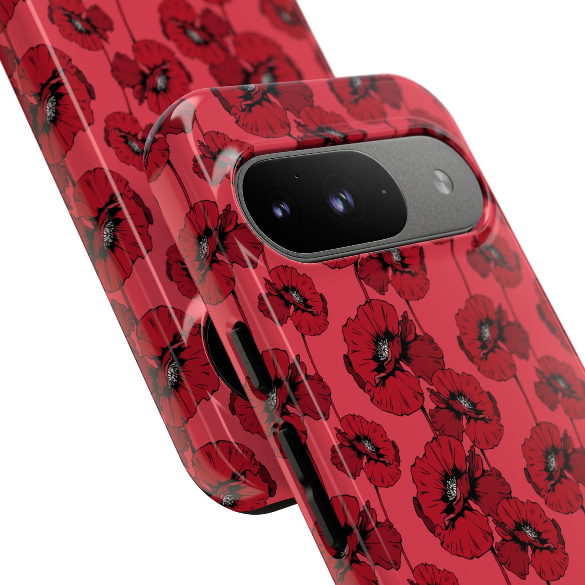 Red Poppy Phone Case for iPhone, Samsung & Google Pixel – Bold Floral Statement Aesthetic - JGUS
