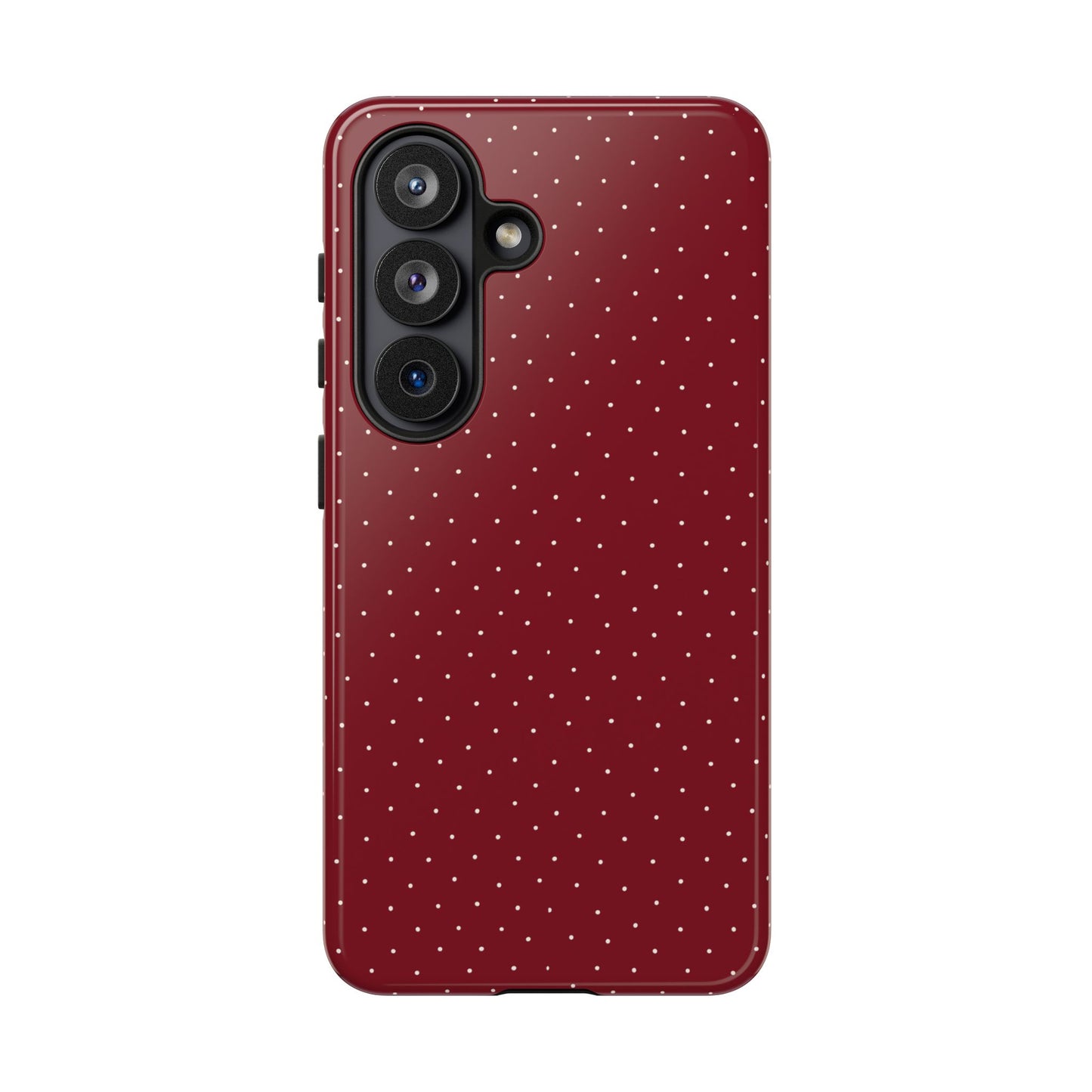 Burgundy  & White Dots Case - JGUS