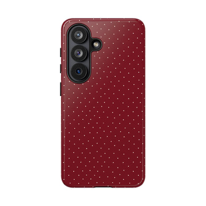 Burgundy  & White Dots Case - JGUS