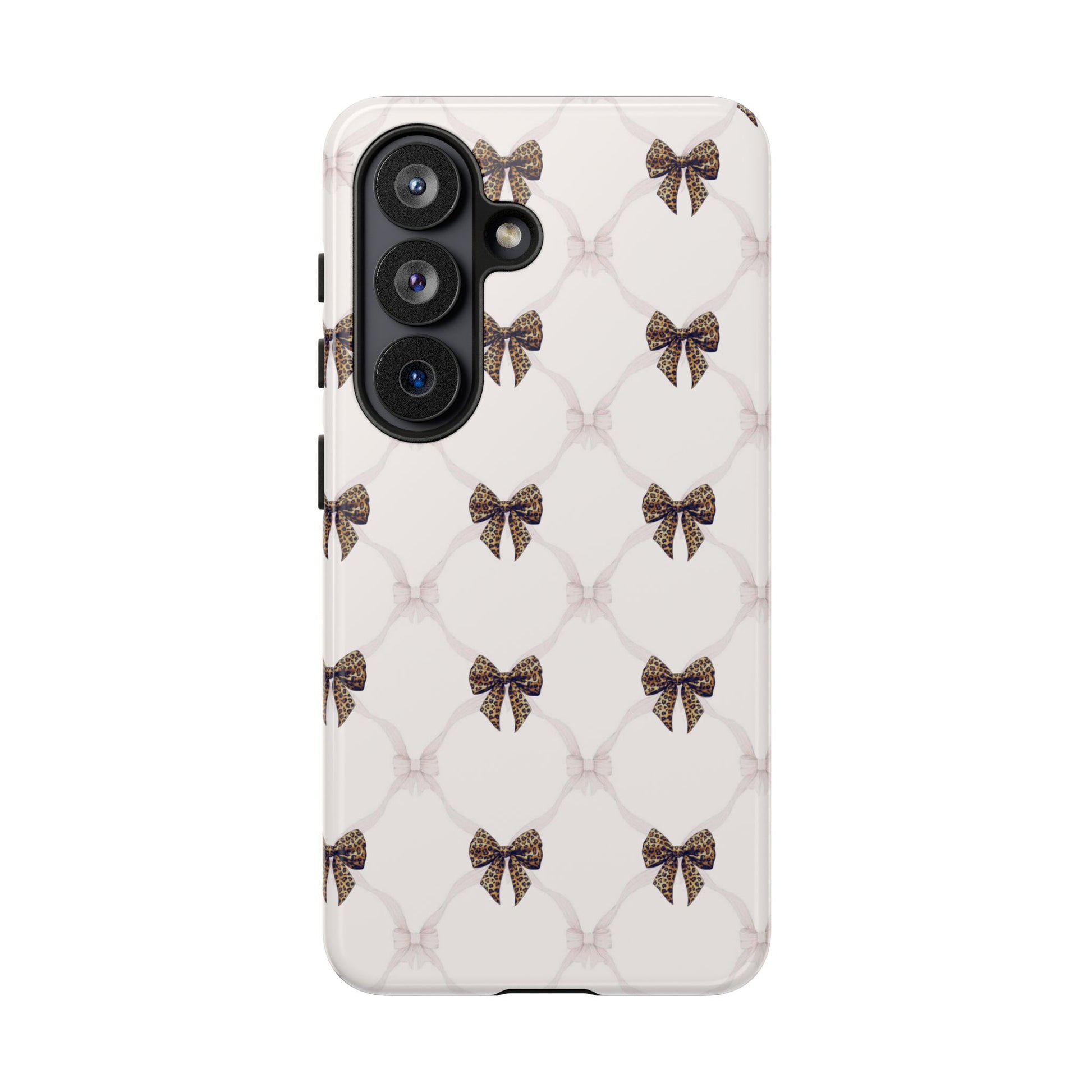 Chic Bow Pattern Phone Case | Elegant Clear Protective Case | Stylish iPhone & Samsung Cover - JGUS