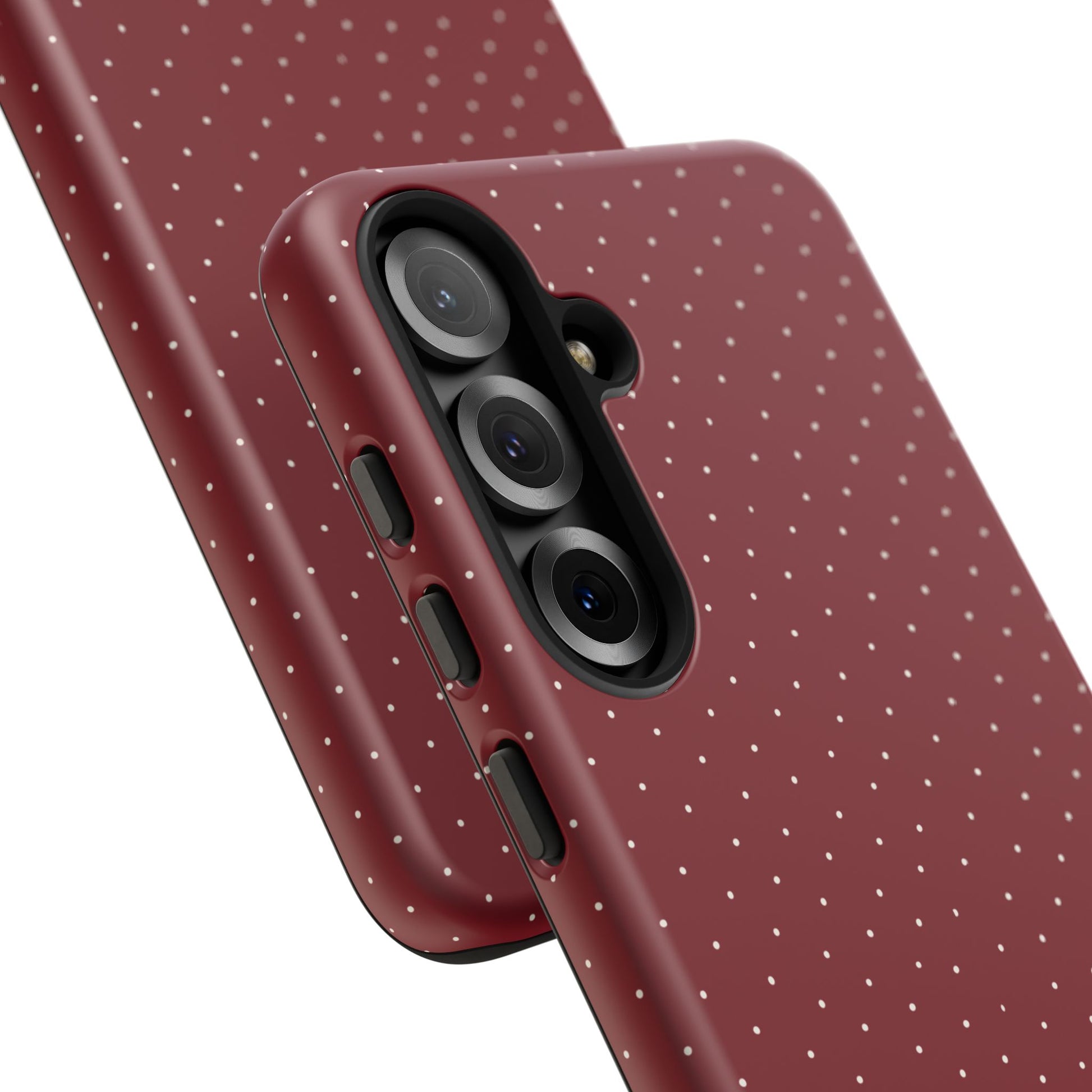 Burgundy  & White Dots Case - JGUS