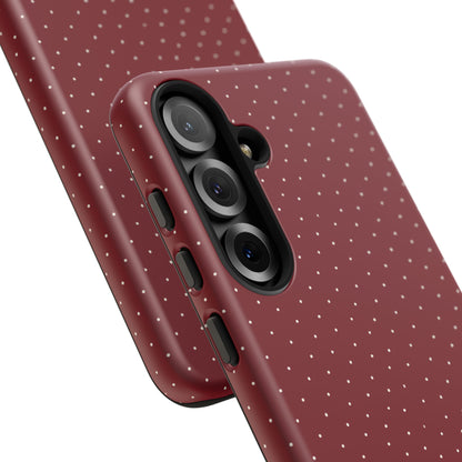 Burgundy  & White Dots Case - JGUS