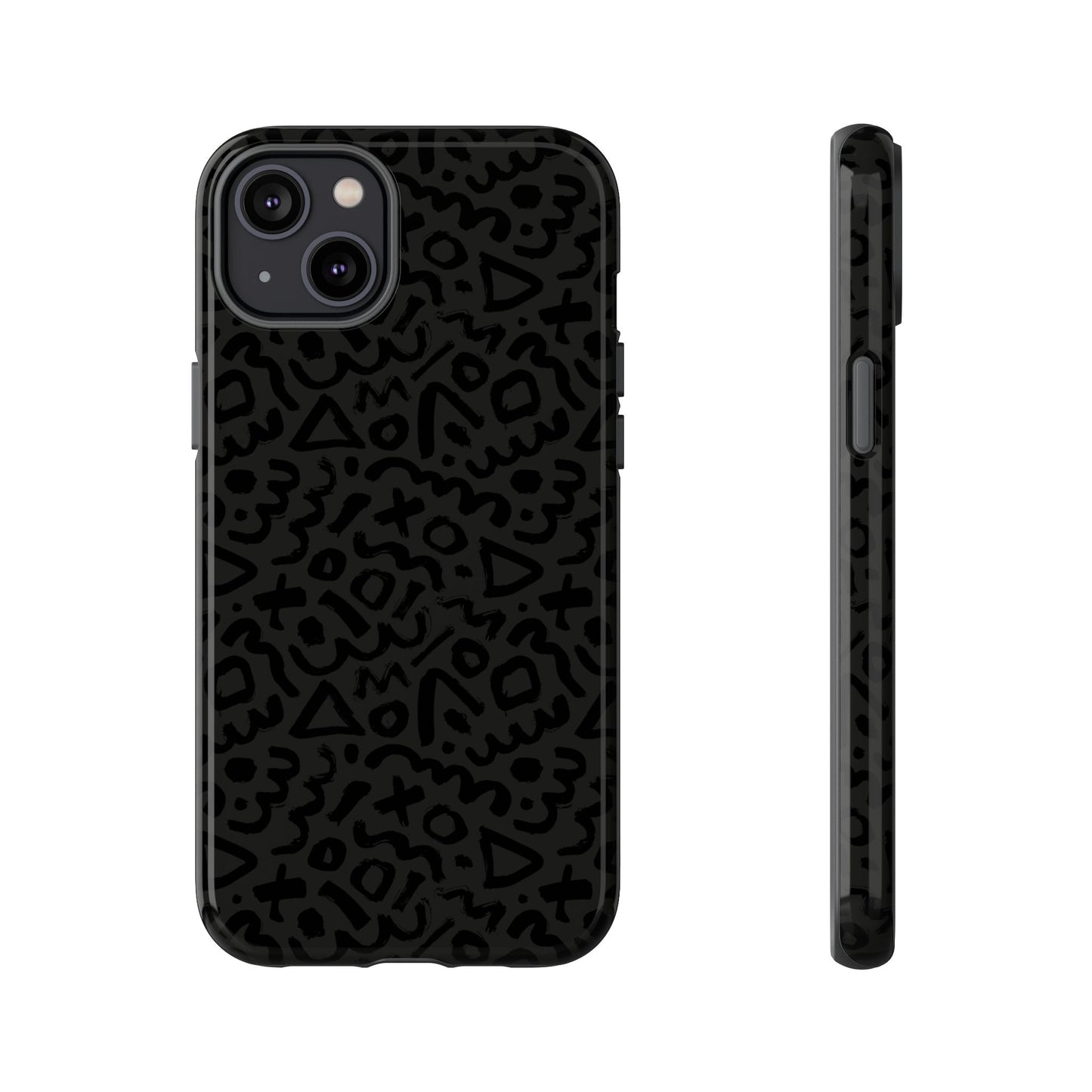 Retro Geometric Vibes Phone Case – 80s 90s Vintage Abstract Pattern for iPhone & Samsung - JGUS