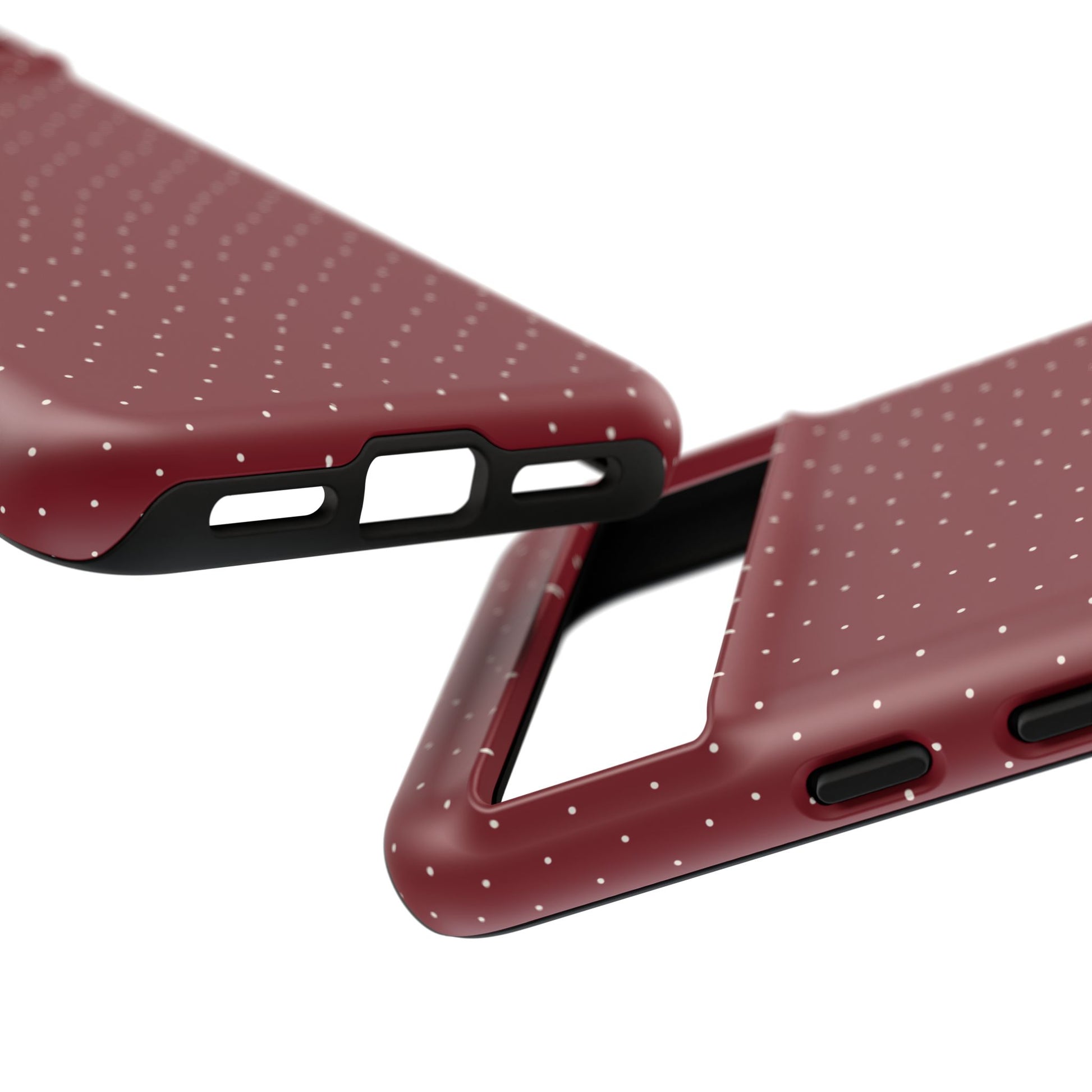 Burgundy  & White Dots Case - JGUS
