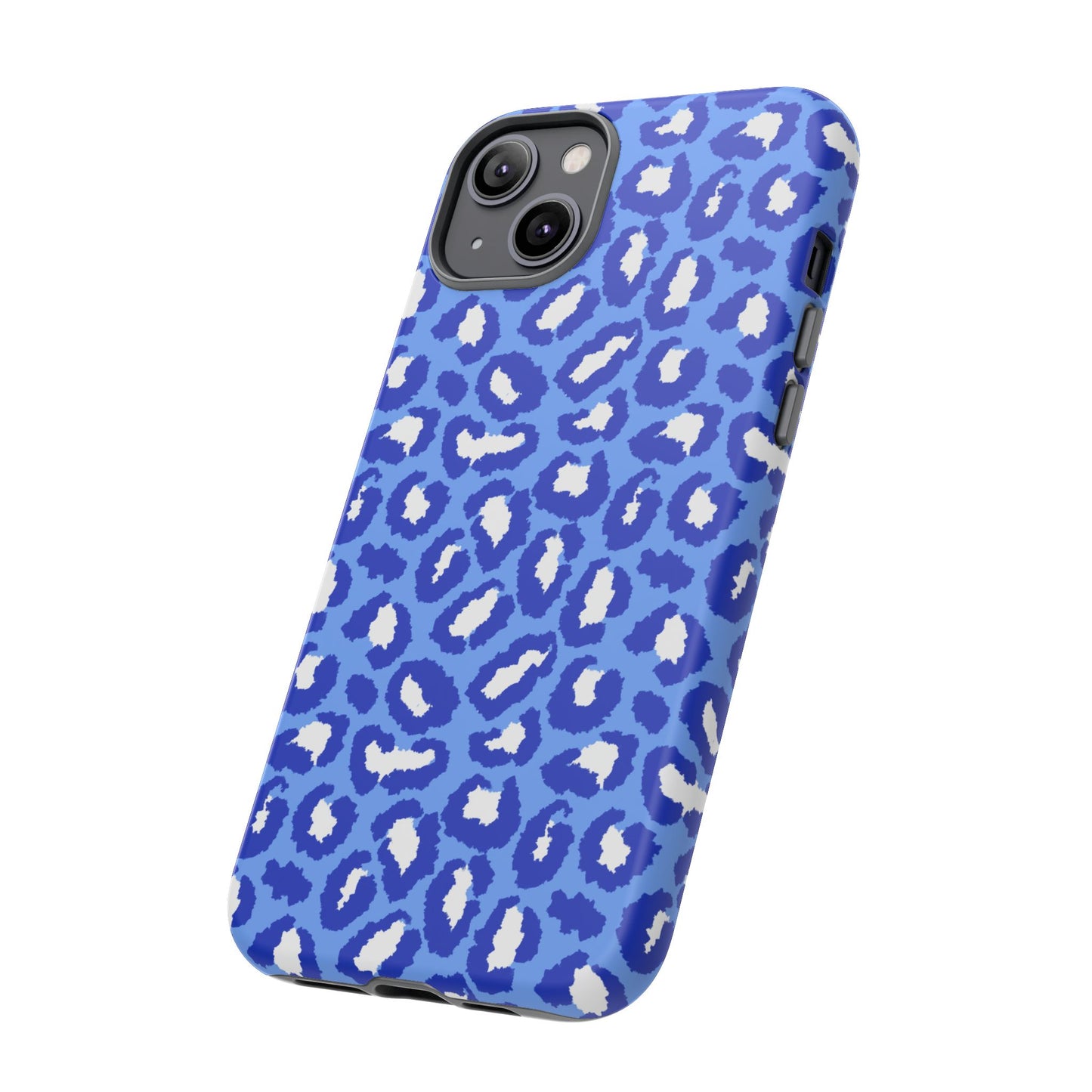 Leopard Vibes - Blue Edition Phone Case for iPhone & Samsung - Stylish & Durable Animal Print Case - JGUS