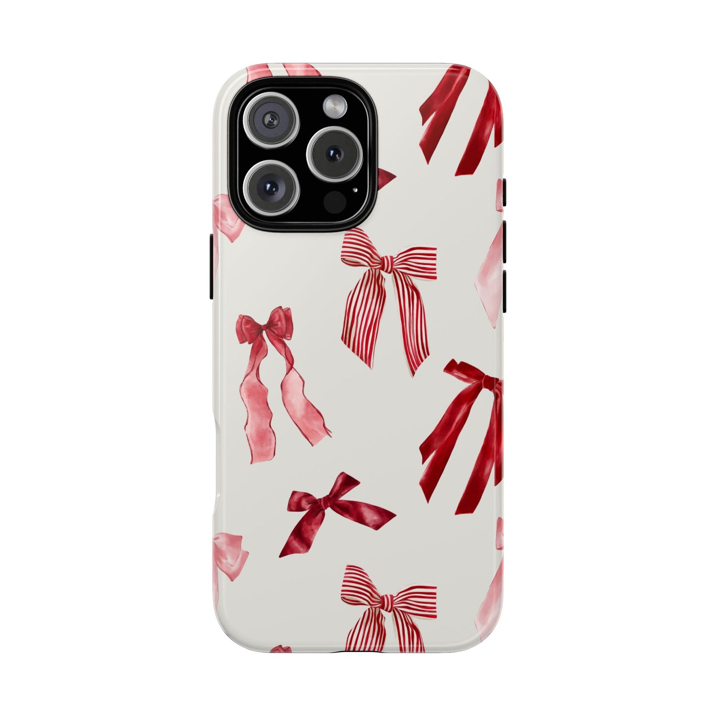Burgundy Chic Bow Design Phone Case - JGUS