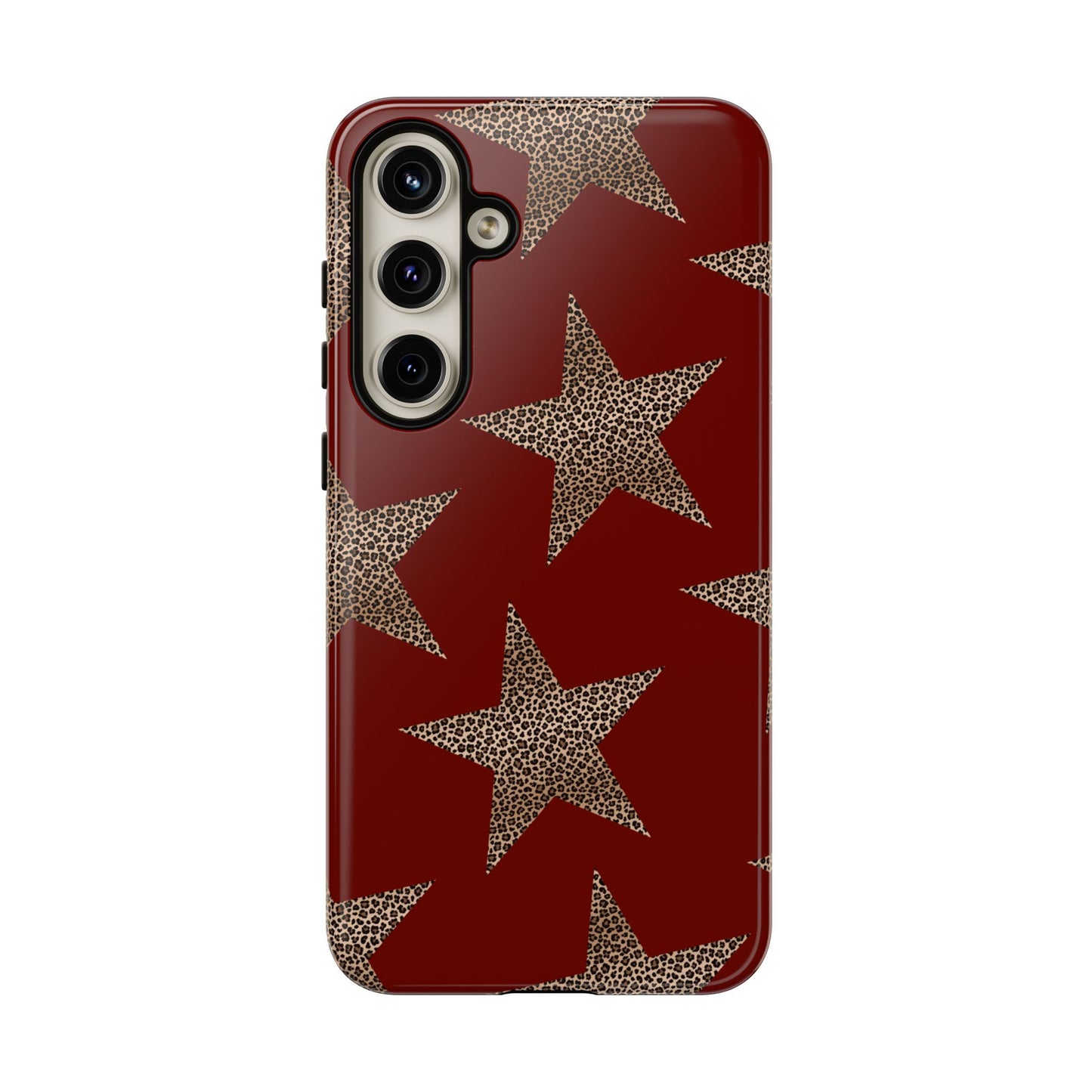 Leopard Star Luxe - Burgundy Edition | Aesthetic Coquette Phone Case for iPhone & Galaxy - JGUS