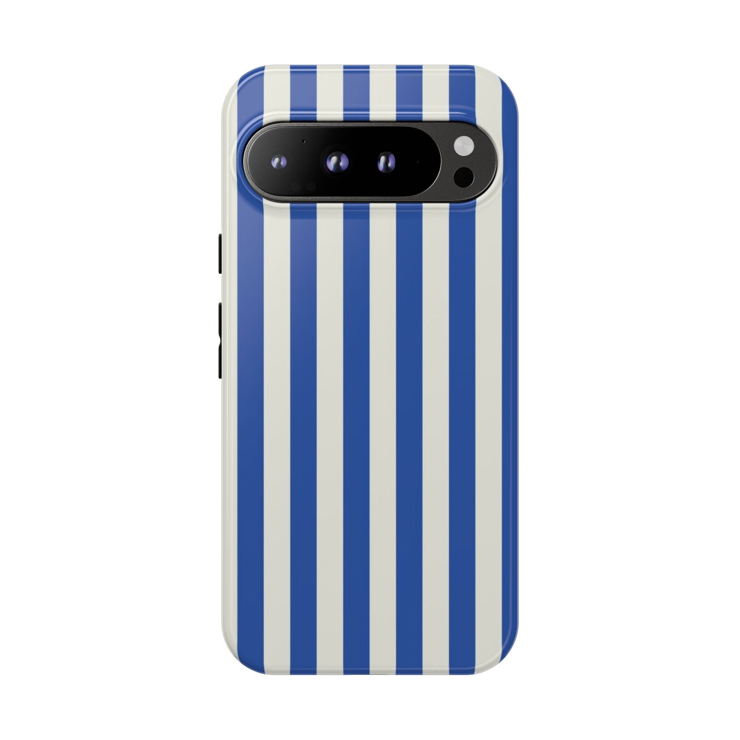 Title: Blue & White Stripe Phone Case – Classic Nautical Pattern for iPhone & Samsung - JGUS