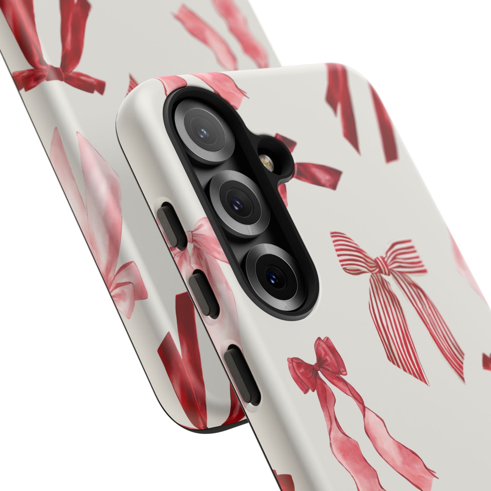Burgundy Chic Bow Design Phone Case - JGUS