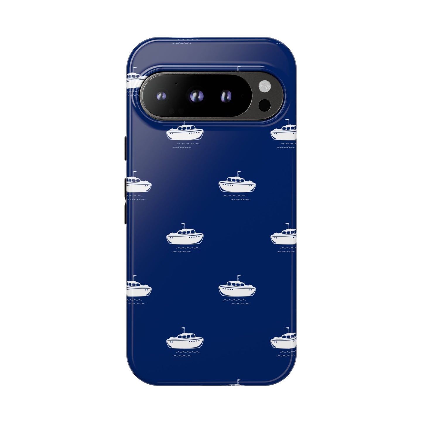 Blue Boat Phone Case – Calm Ocean Pattern for iPhone & Samsung, Durable & Stylish Protection - JGUS