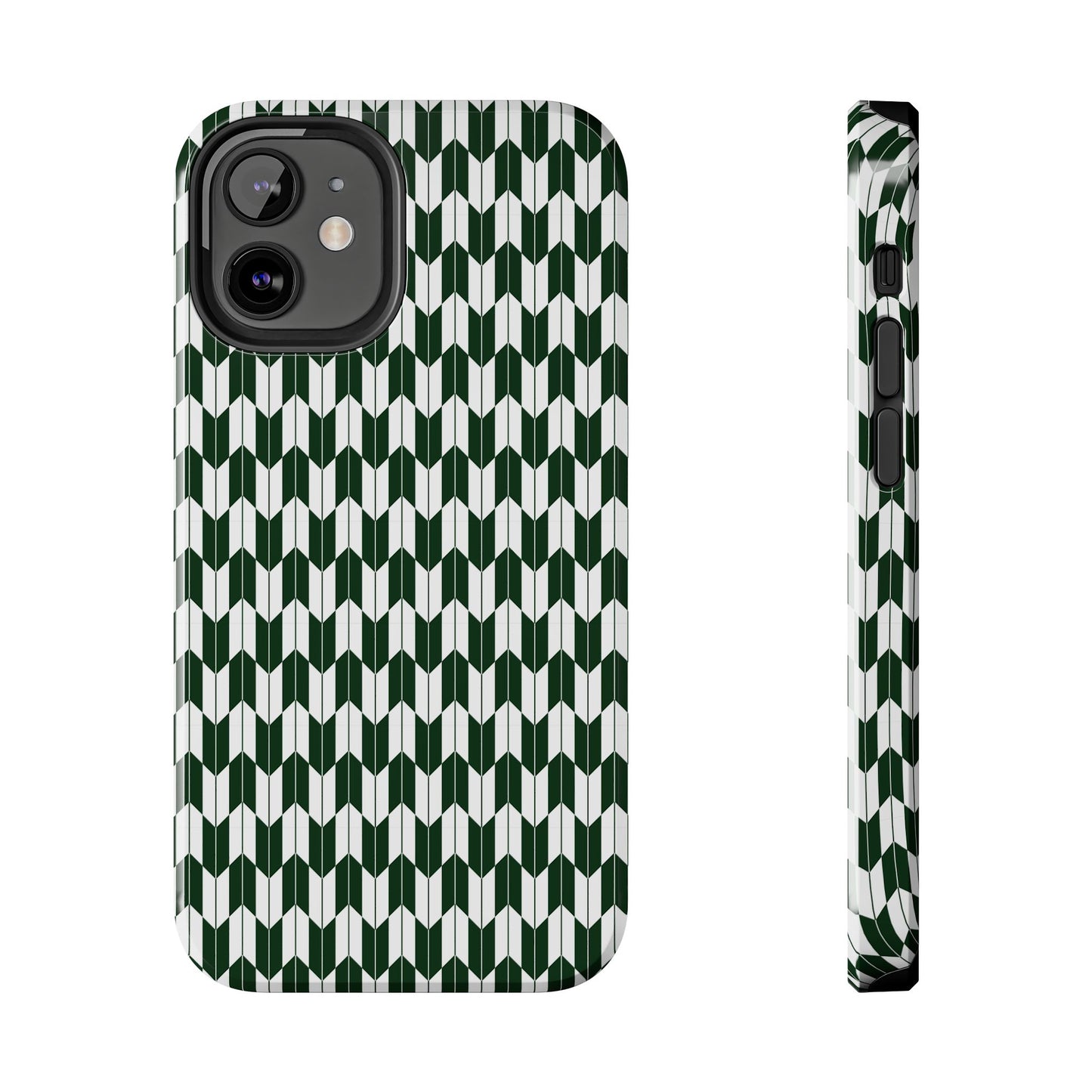 Green Harmony Geometric Phone Case – Durable, Slim, and MagSafe Compatible