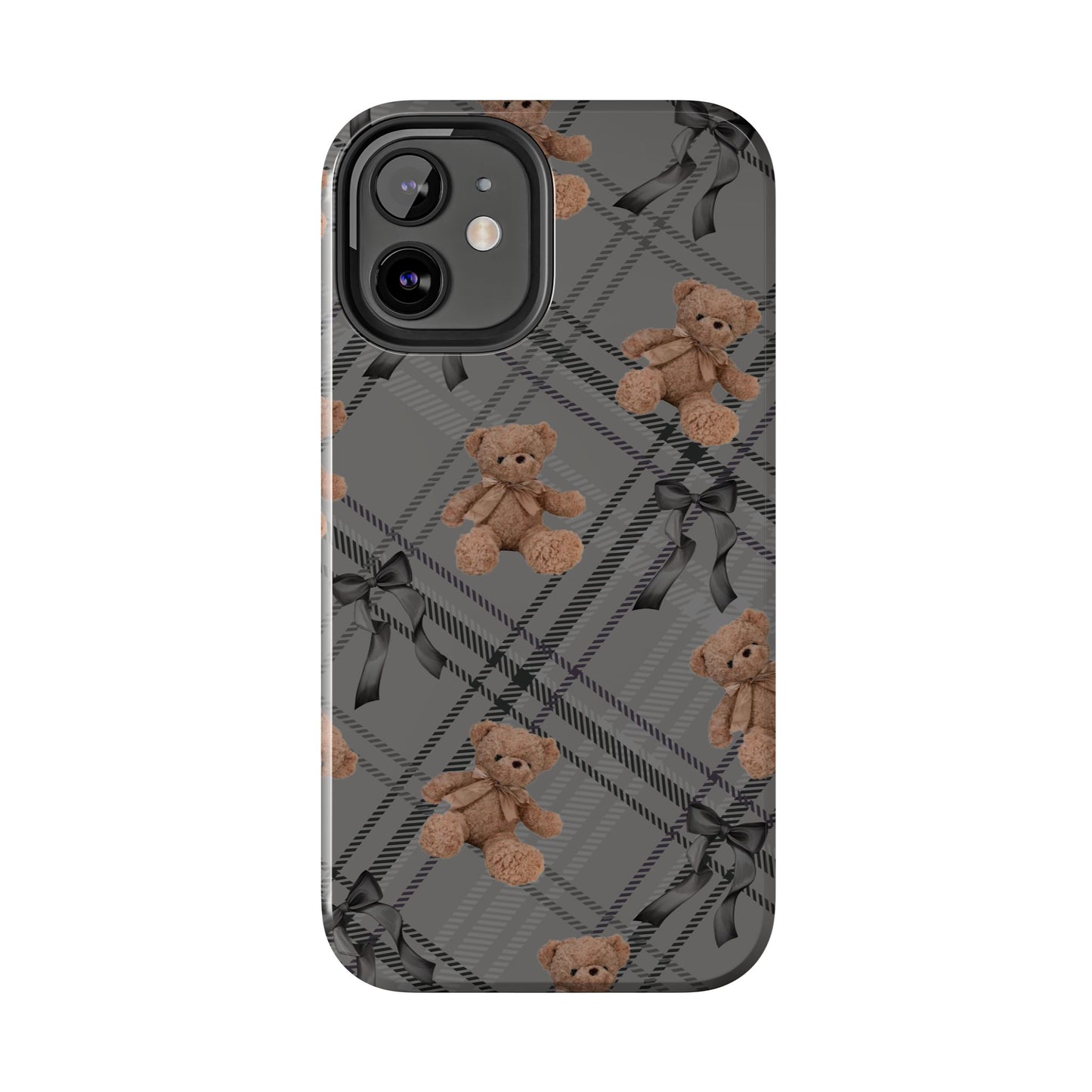 Cute Bows & Bears Phone Case – Customizable, Dual-Layer Protection for iPhone & Samsung