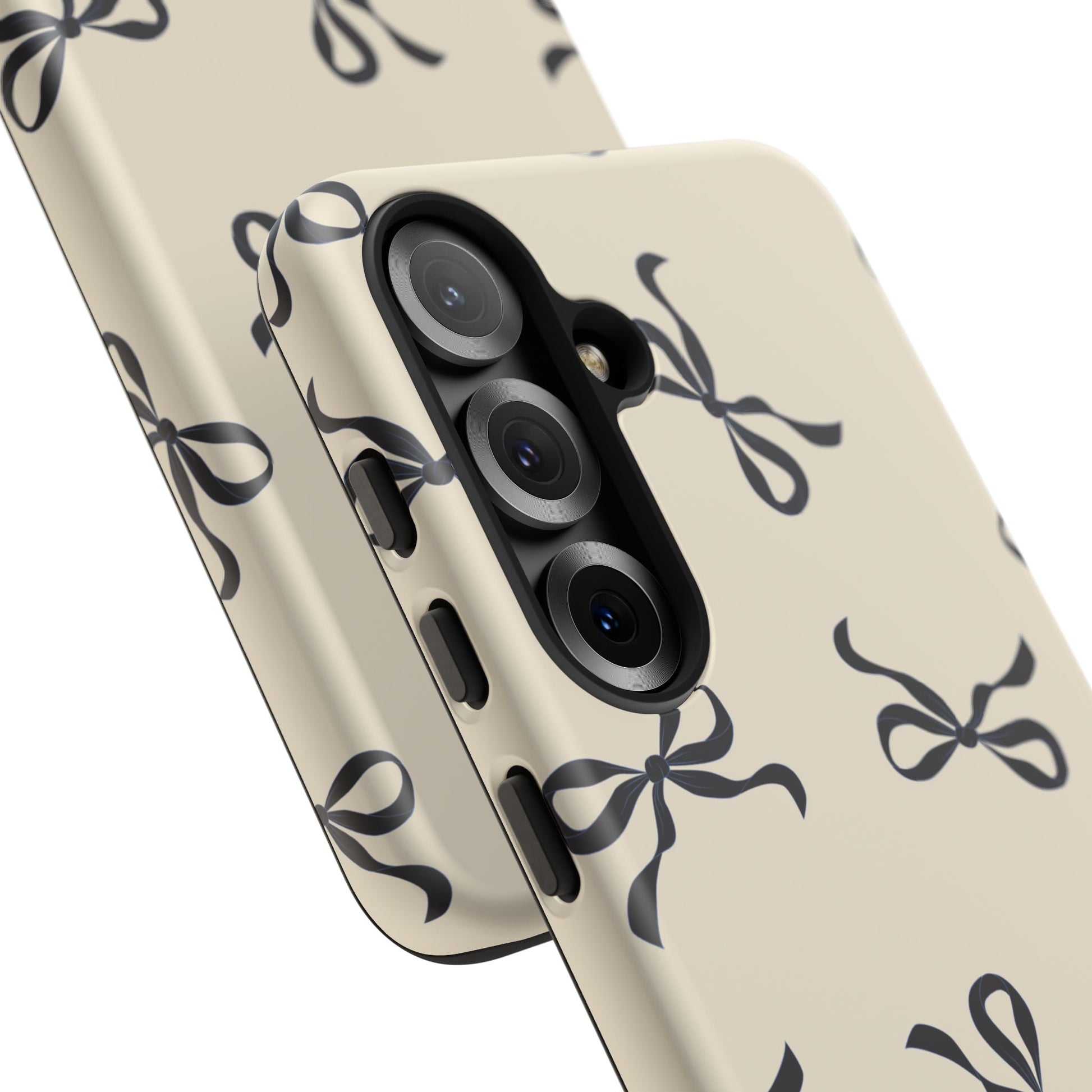 Beige and Black Bow Phone Case - JGUS