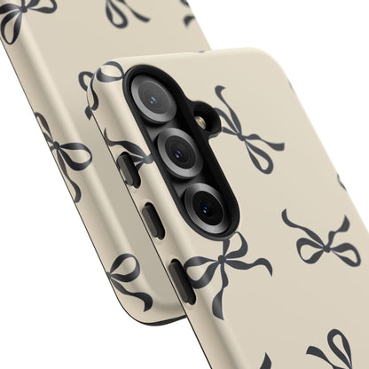Beige and Black Bow Phone Case - JGUS