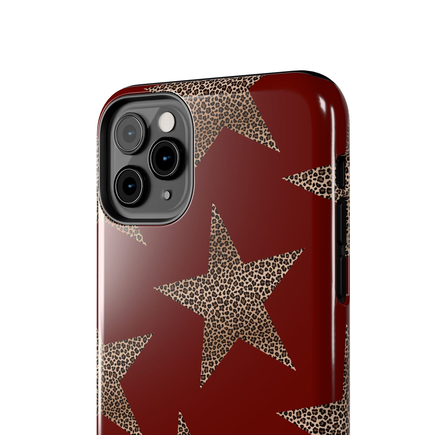 Leopard Star Luxe - Burgundy Edition | Aesthetic Coquette Phone Case for iPhone & Galaxy