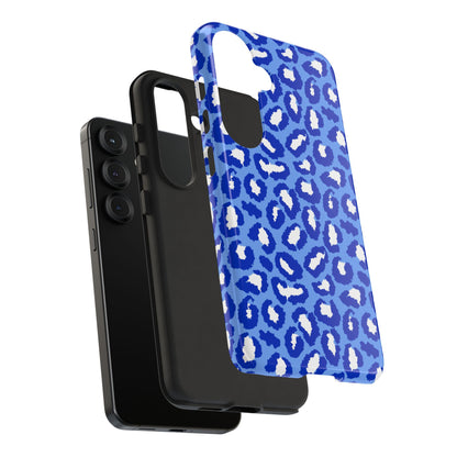 Leopard Vibes - Blue Edition Phone Case for iPhone & Samsung - Stylish & Durable Animal Print Case - JGUS