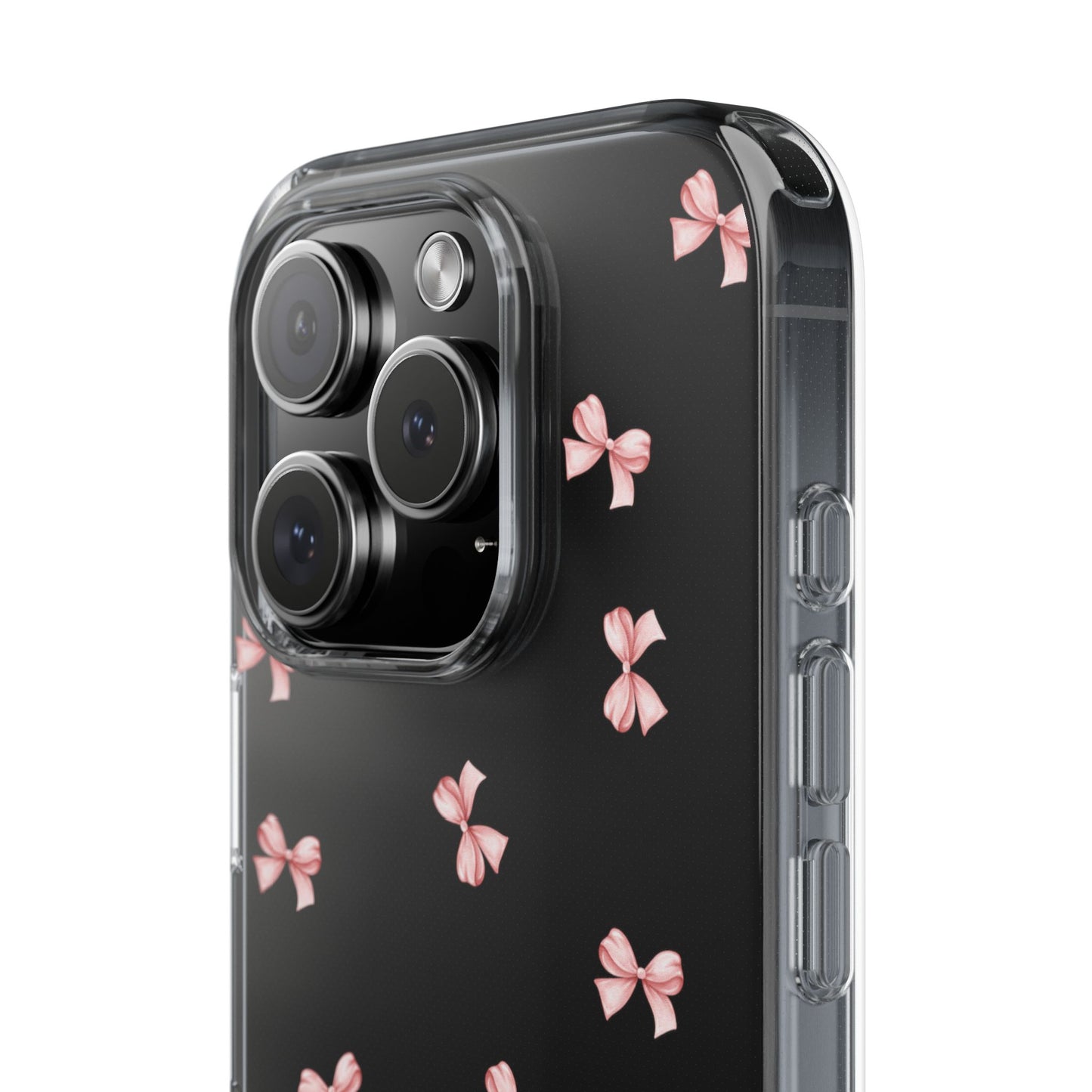 Pink Bow Dreams Clear Phone Case