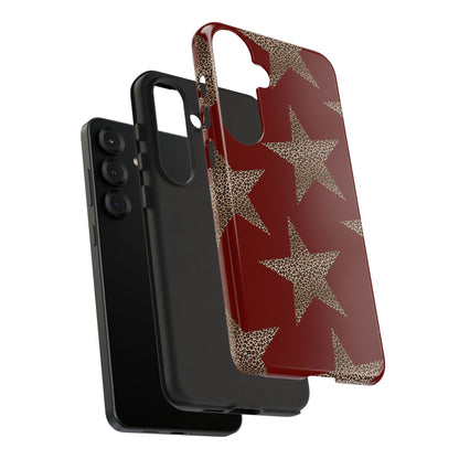 Leopard Star Luxe - Burgundy Edition | Aesthetic Coquette Phone Case for iPhone & Galaxy - JGUS