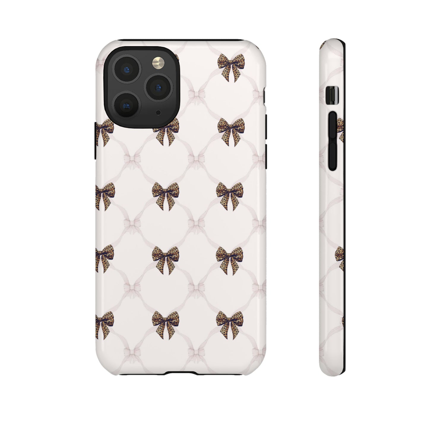 Chic Bow Pattern Phone Case | Elegant Clear Protective Case | Stylish iPhone & Samsung Cover - JGUS