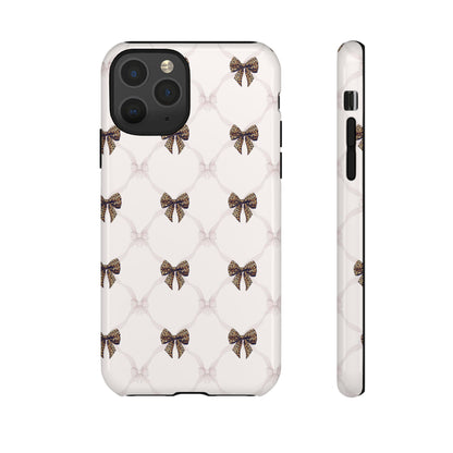 Chic Bow Pattern Phone Case | Elegant Clear Protective Case | Stylish iPhone & Samsung Cover - JGUS