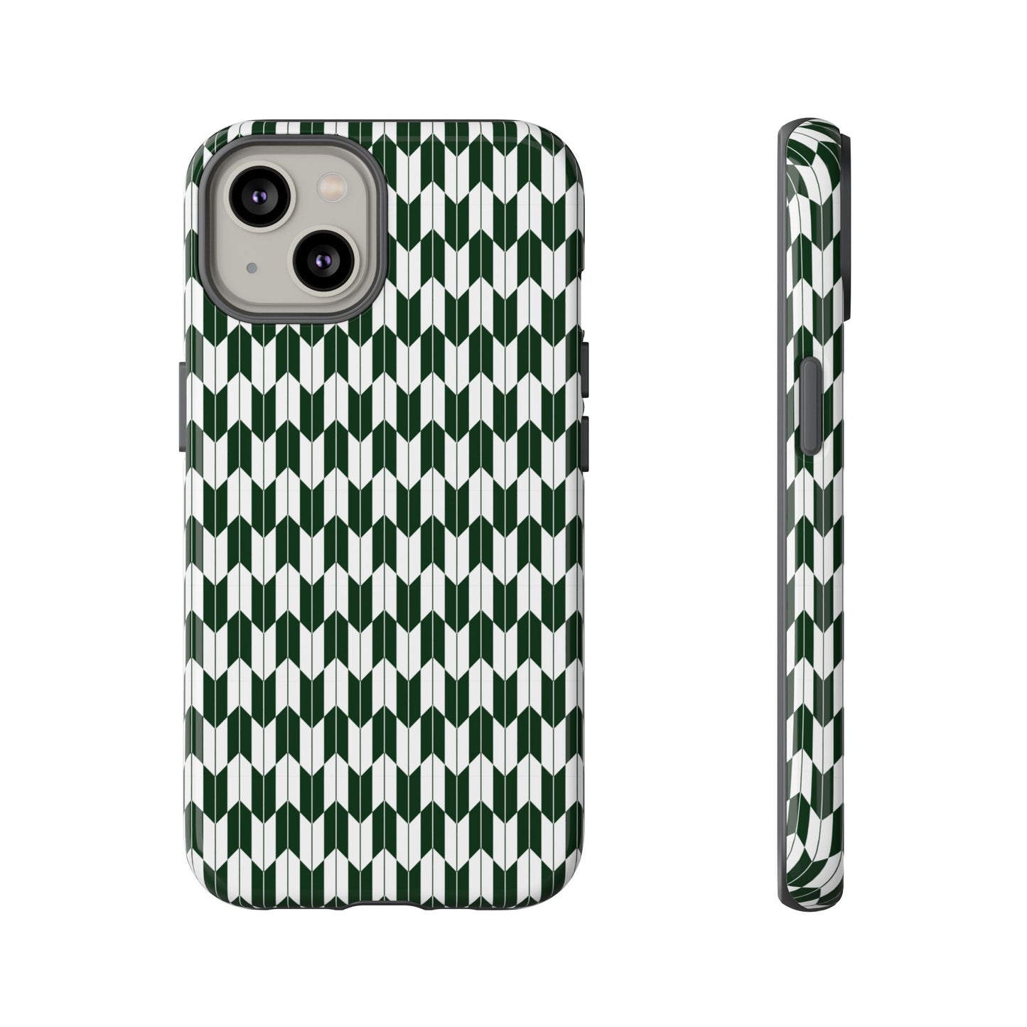 Green Harmony Geometric Phone Case – Durable, Slim, and MagSafe Compatible - JGUS