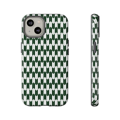 Green Harmony Geometric Phone Case – Durable, Slim, and MagSafe Compatible - JGUS