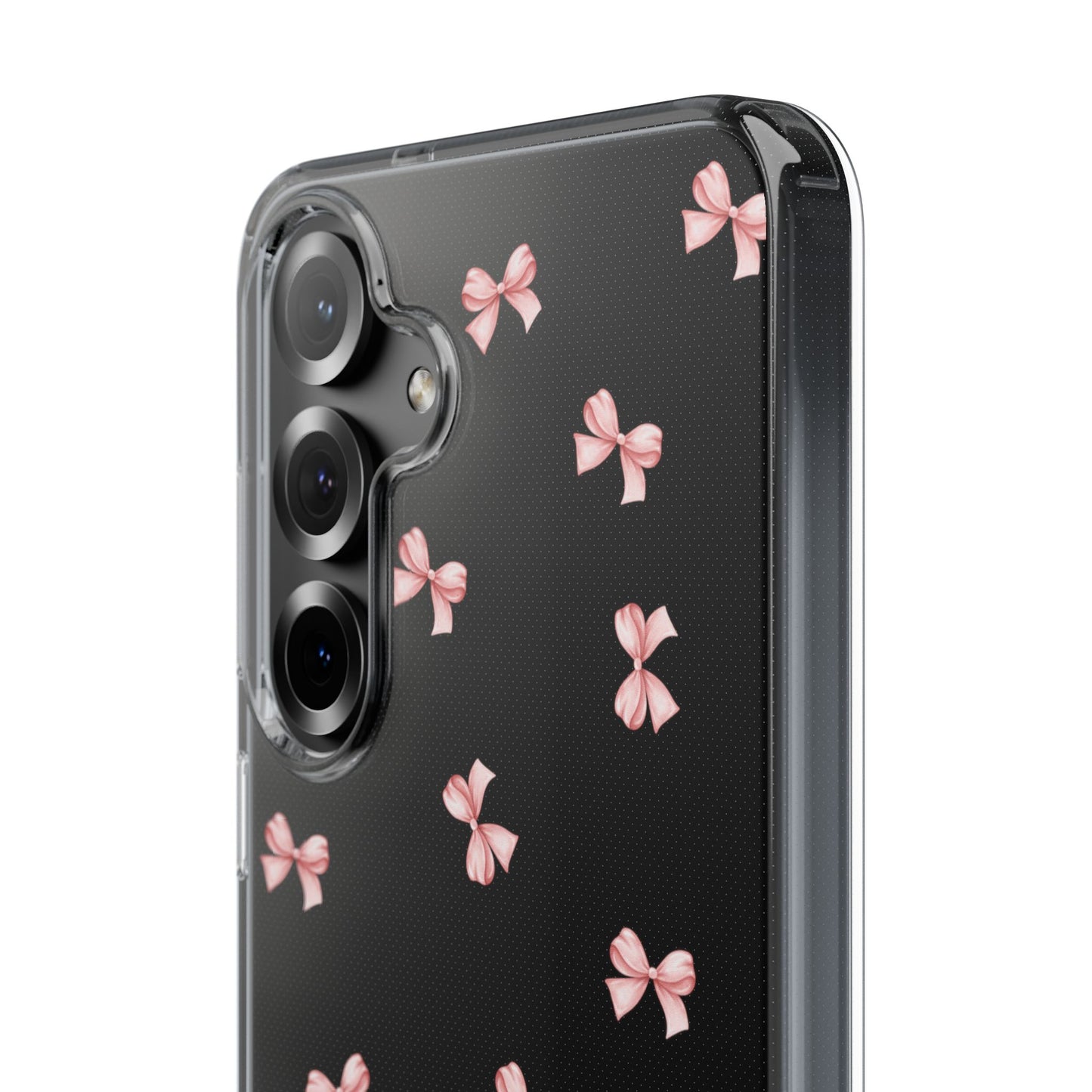 Pink Bow Dreams Clear Phone Case