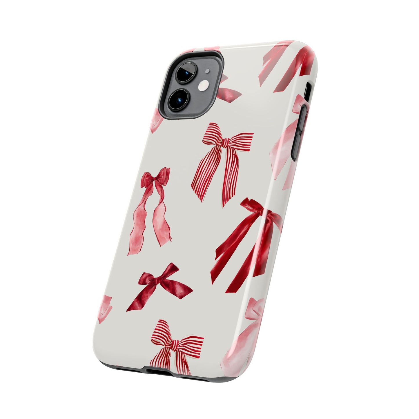 Burgundy Chic Bow Design Phone Case