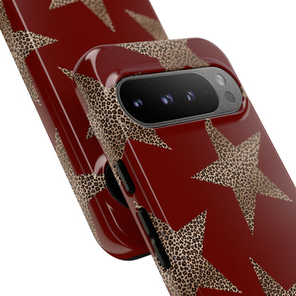Leopard Star Luxe - Burgundy Edition | Aesthetic Coquette Phone Case for iPhone & Galaxy - JGUS