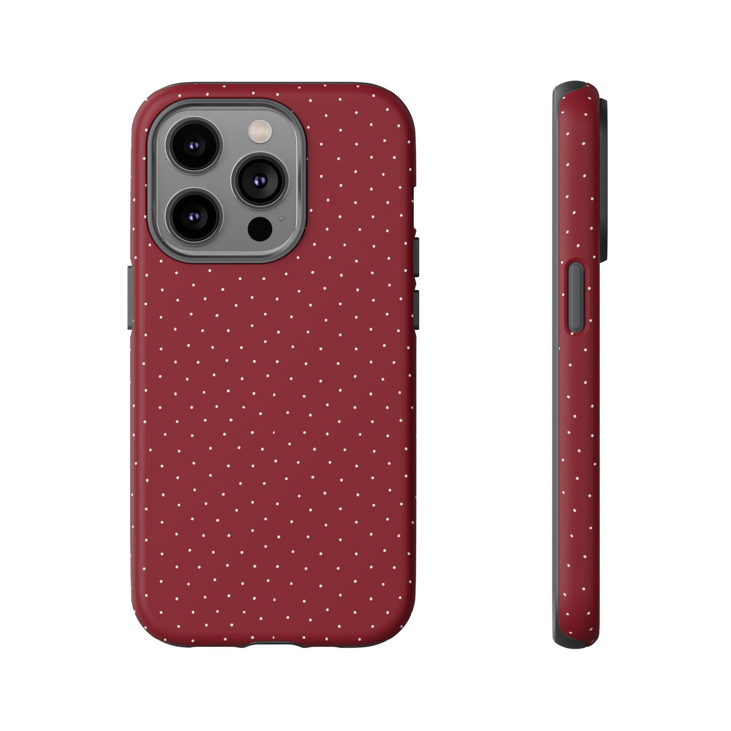Burgundy  & White Dots Case - JGUS