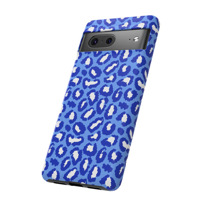 Leopard Vibes - Blue Edition Phone Case for iPhone & Samsung - Stylish & Durable Animal Print Case - JGUS