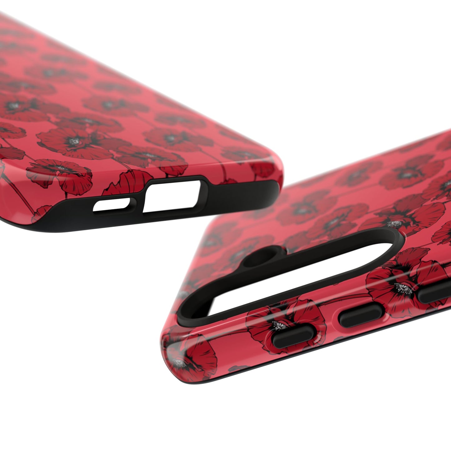 Red Poppy Phone Case for iPhone, Samsung & Google Pixel – Bold Floral Statement Aesthetic - JGUS