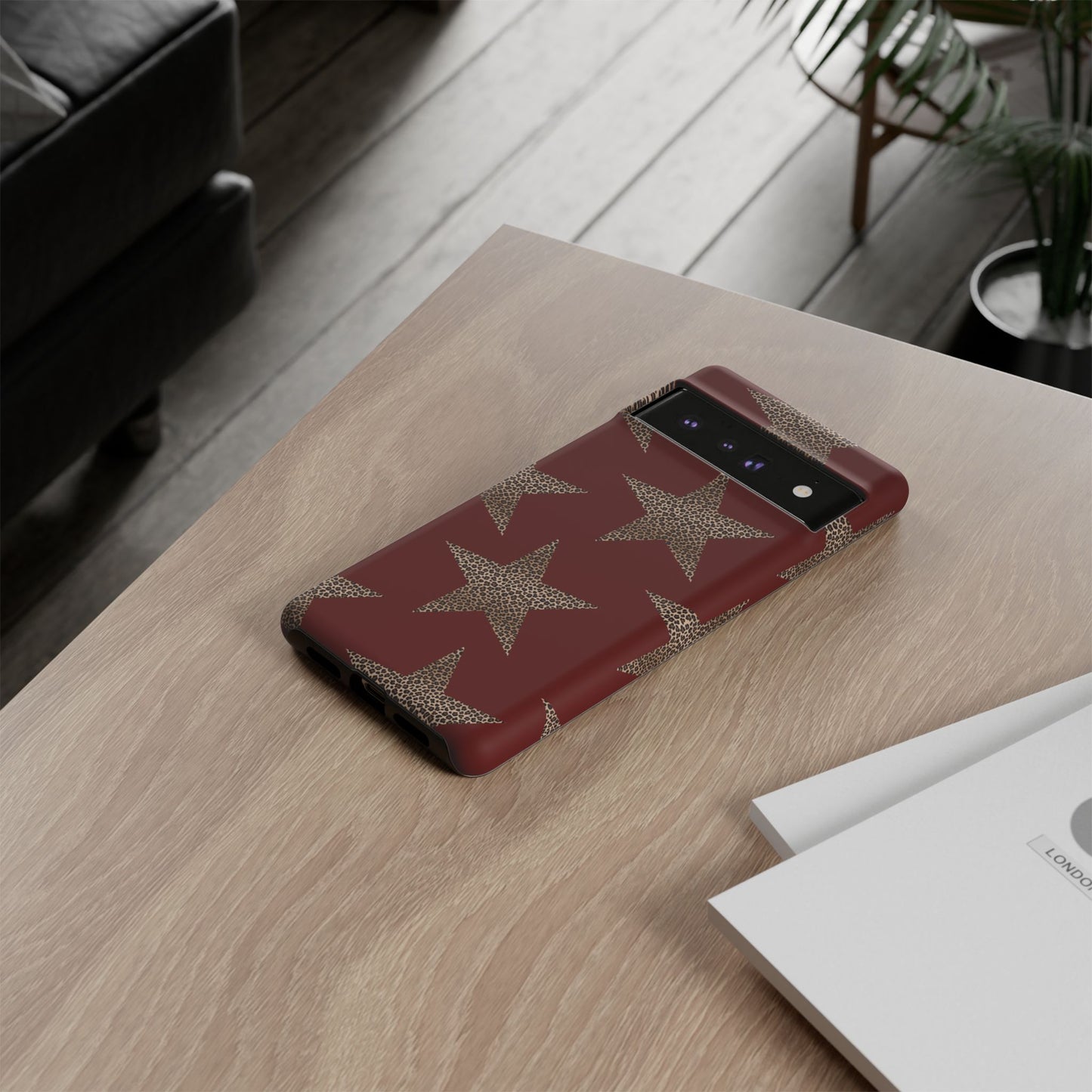 Leopard Star Luxe - Burgundy Edition | Aesthetic Coquette Phone Case for iPhone & Galaxy - JGUS