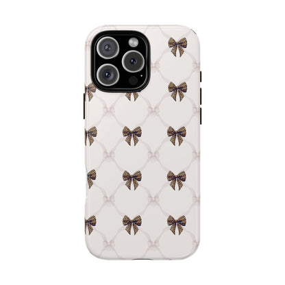 Chic Bow Pattern Phone Case | Elegant Clear Protective Case | Stylish iPhone & Samsung Cover - JGUS