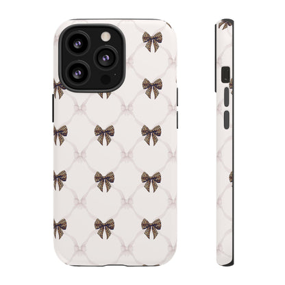 Chic Bow Pattern Phone Case | Elegant Clear Protective Case | Stylish iPhone & Samsung Cover - JGUS