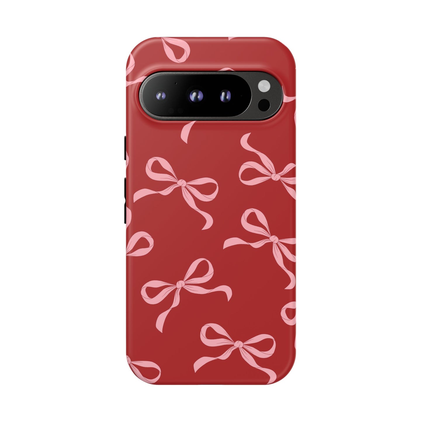 Pink Bows on Red Phone Case - JGUS