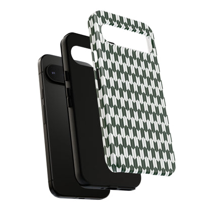 Green Harmony Geometric Phone Case – Durable, Slim, and MagSafe Compatible - JGUS