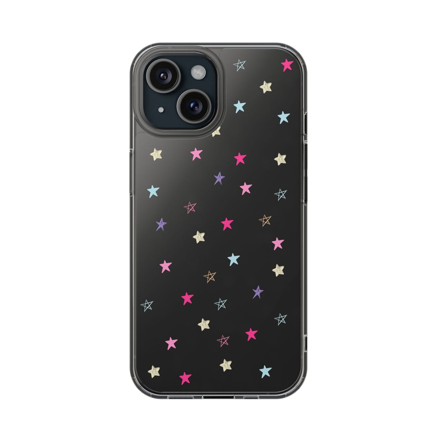 Star Pattern Clear Phone Case