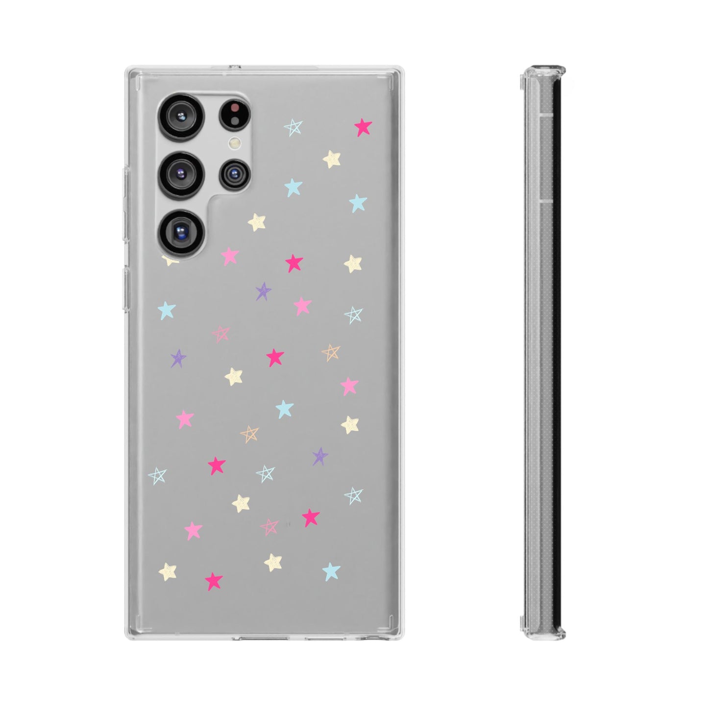 Star Pattern Clear Phone Case