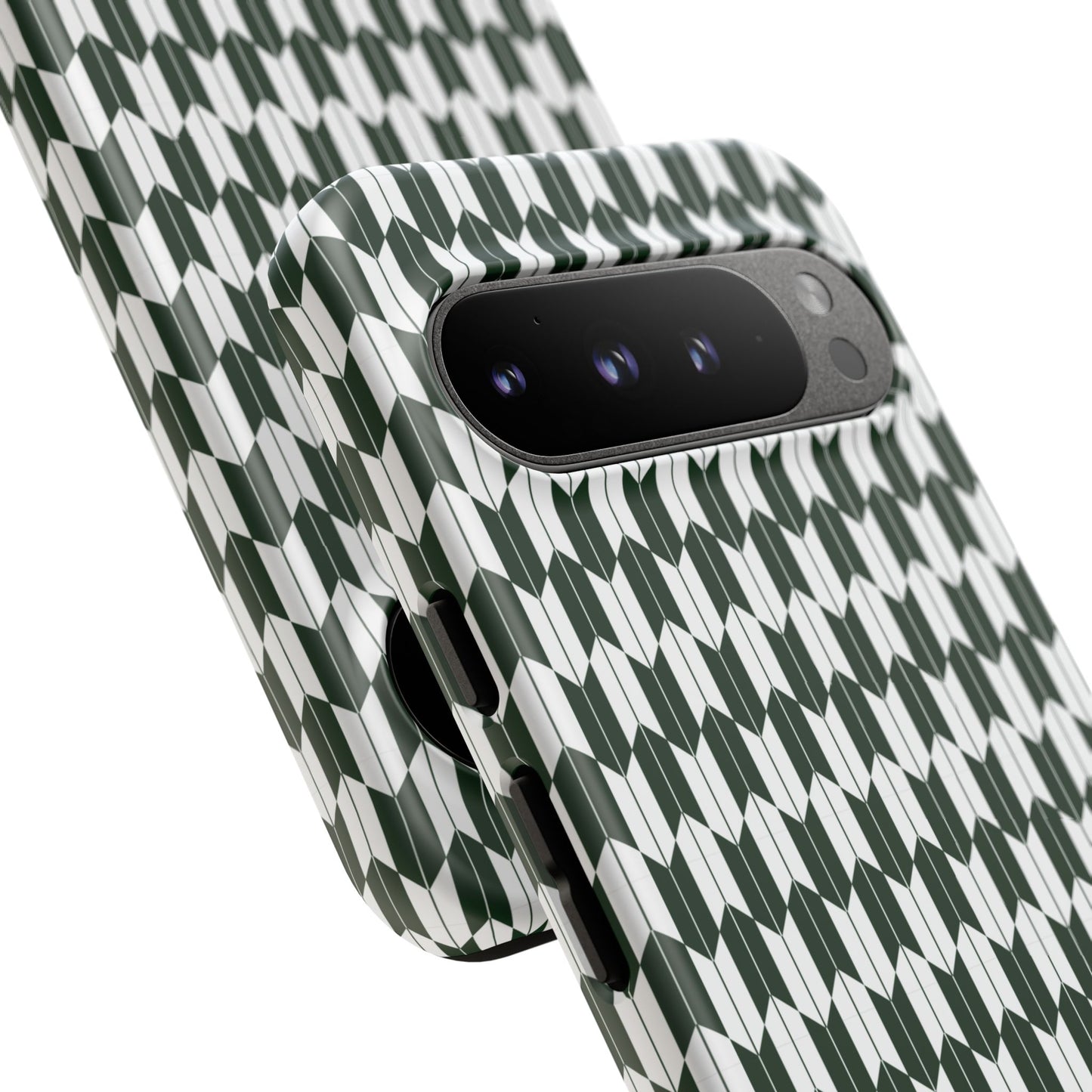 Green Harmony Geometric Phone Case – Durable, Slim, and MagSafe Compatible - JGUS