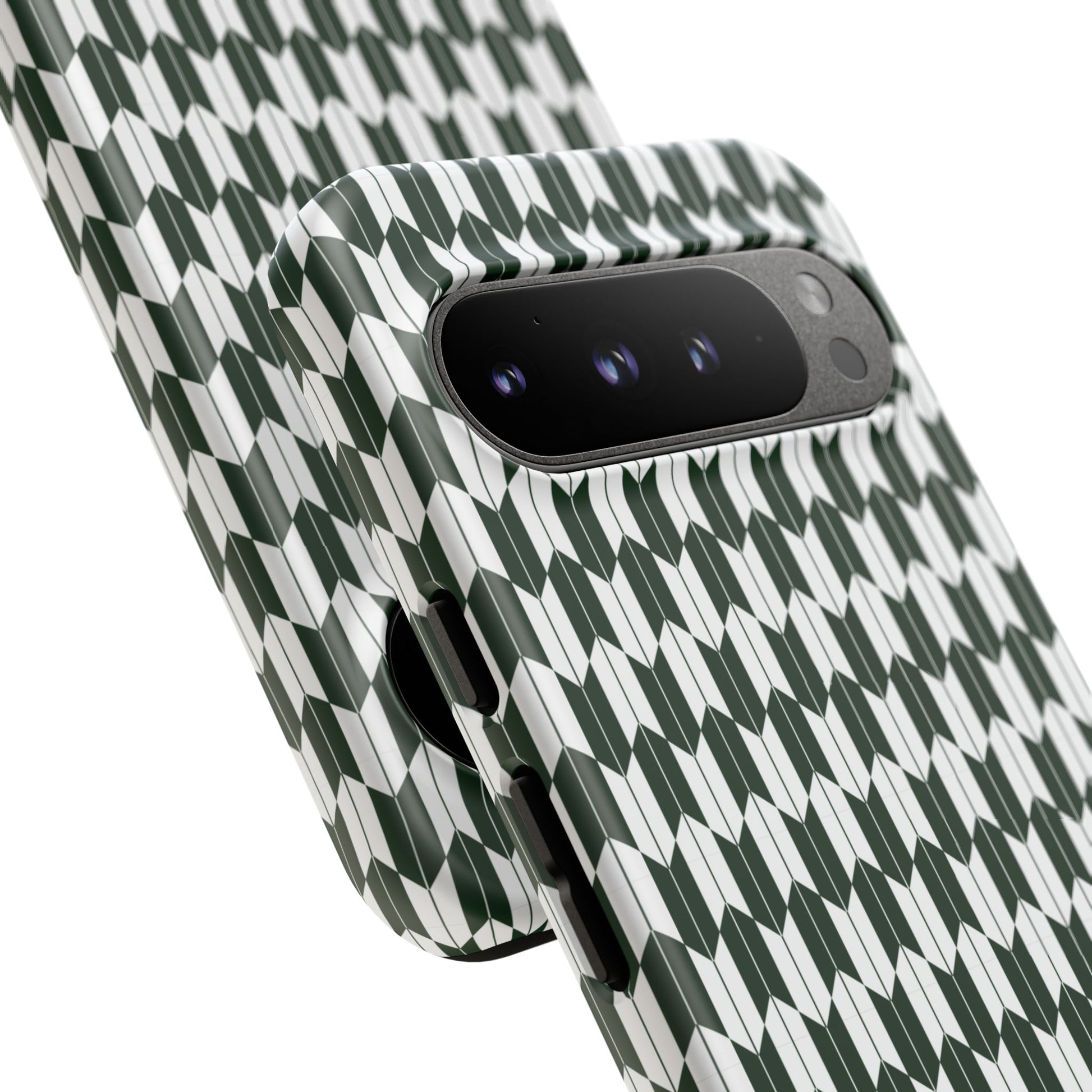 Green Harmony Geometric Phone Case – Durable, Slim, and MagSafe Compatible - JGUS