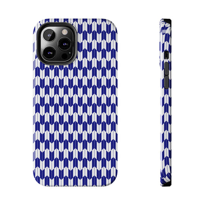 Blue Harmony Geometric Phone Case – Durable, Slim, and MagSafe Compatible