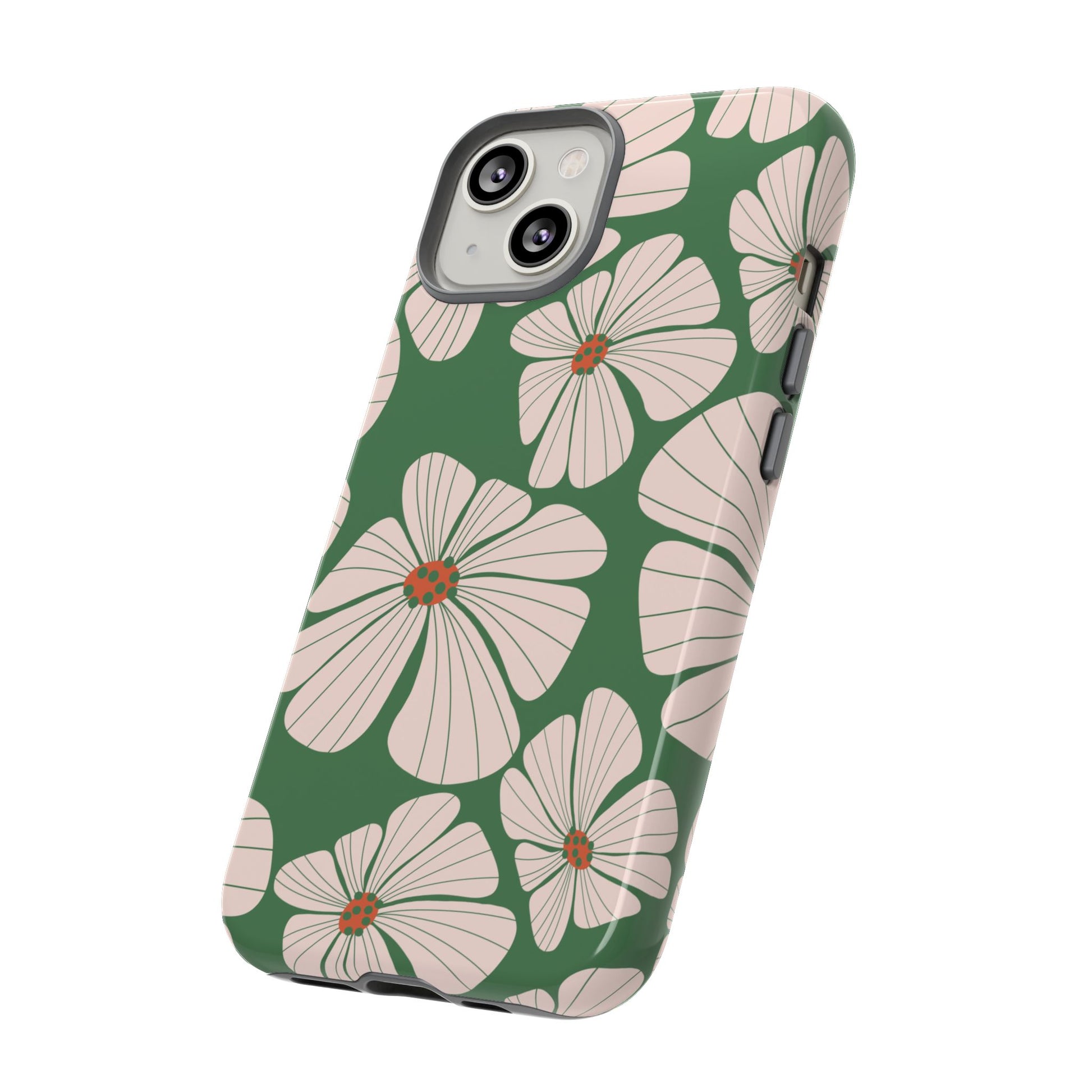 Retro Floral Abstract Phone Case – Vintage 70s & 80s Aesthetic for iPhone & Samsung - JGUS
