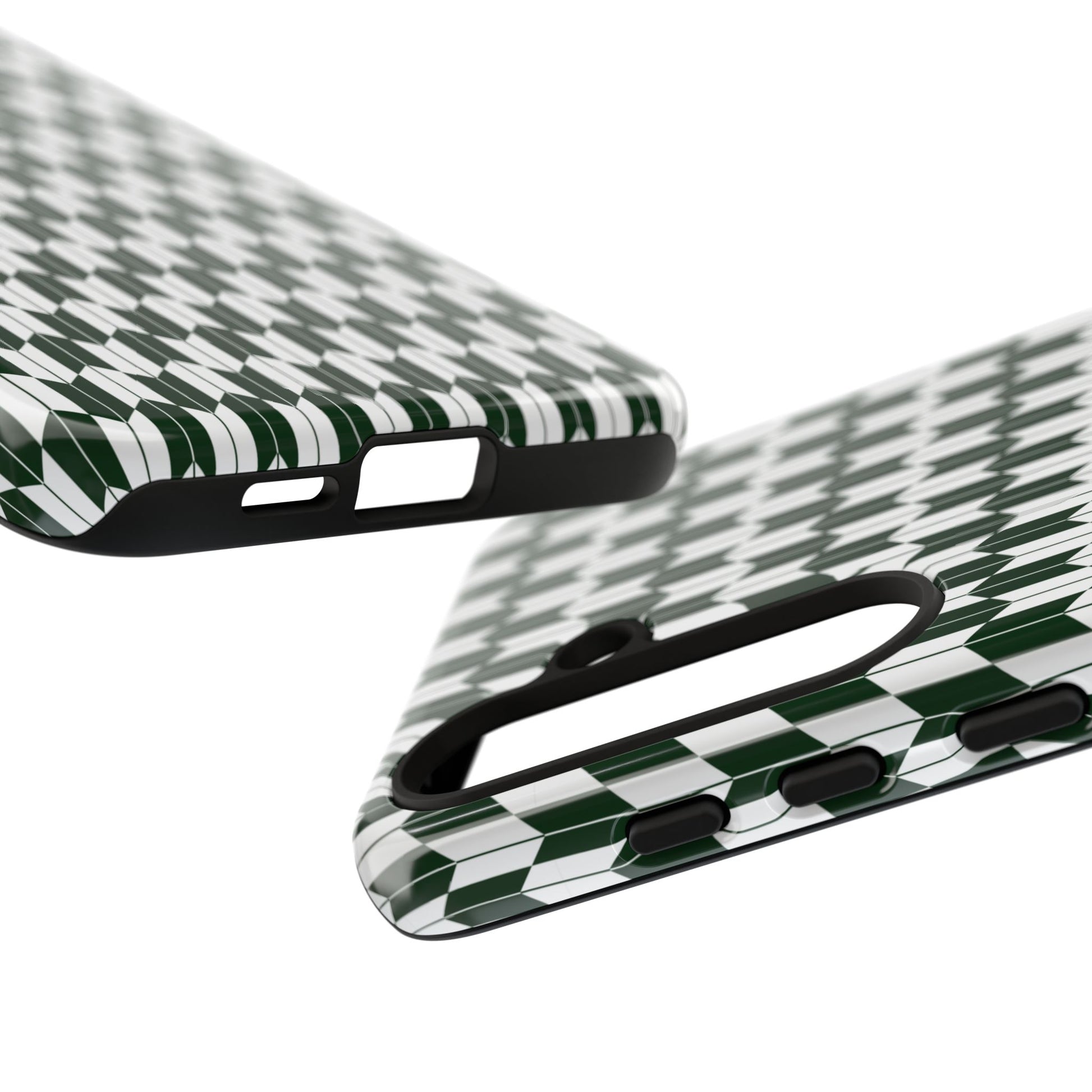 Green Harmony Geometric Phone Case – Durable, Slim, and MagSafe Compatible - JGUS