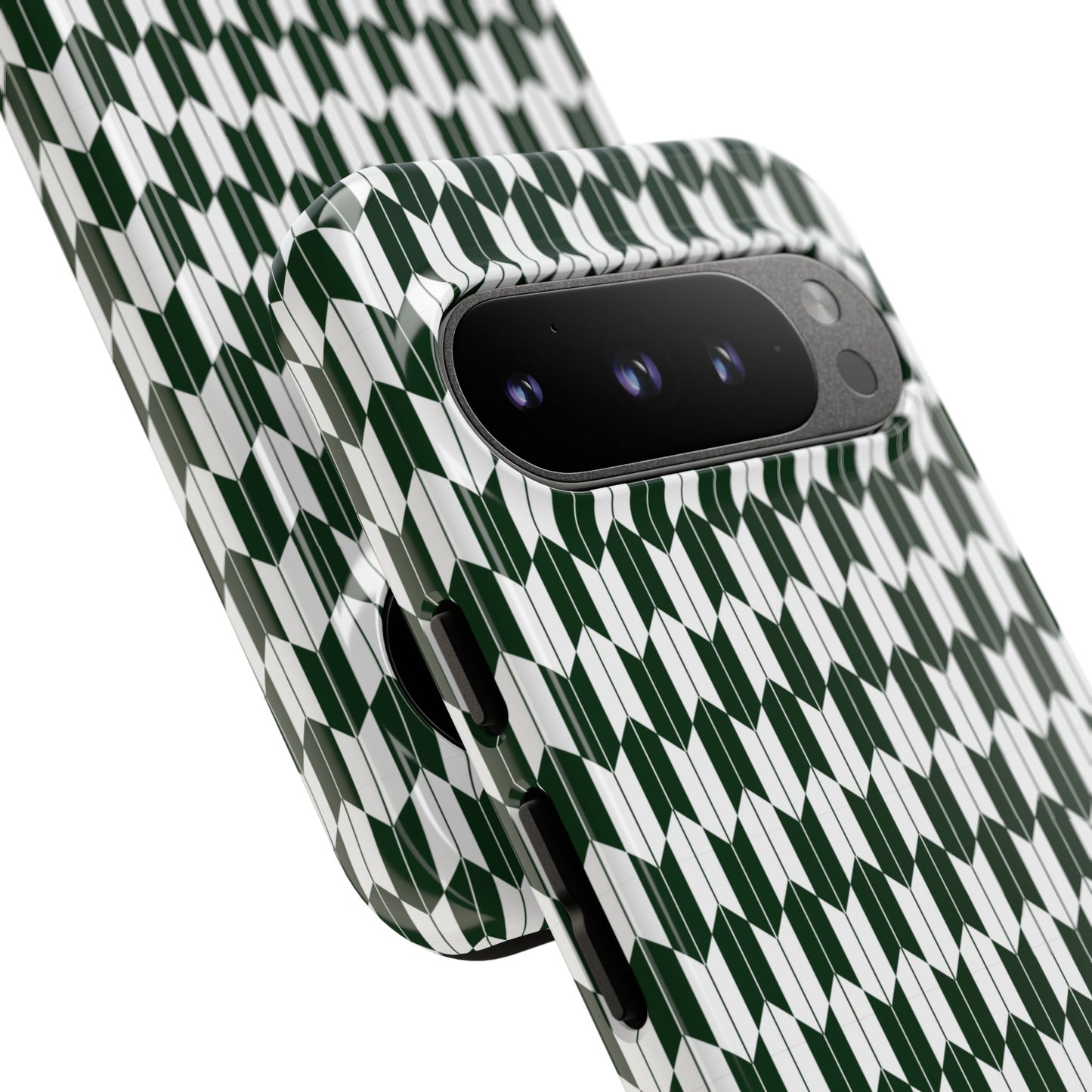 Green Harmony Geometric Phone Case – Durable, Slim, and MagSafe Compatible - JGUS