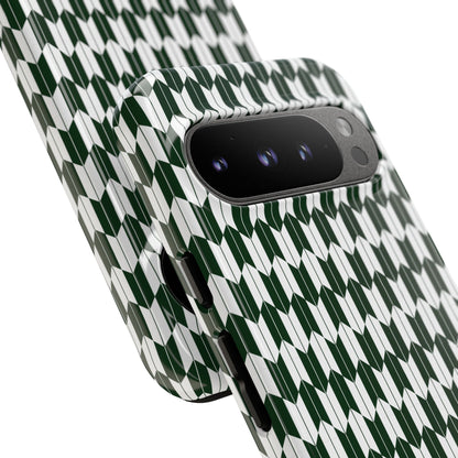 Green Harmony Geometric Phone Case – Durable, Slim, and MagSafe Compatible - JGUS