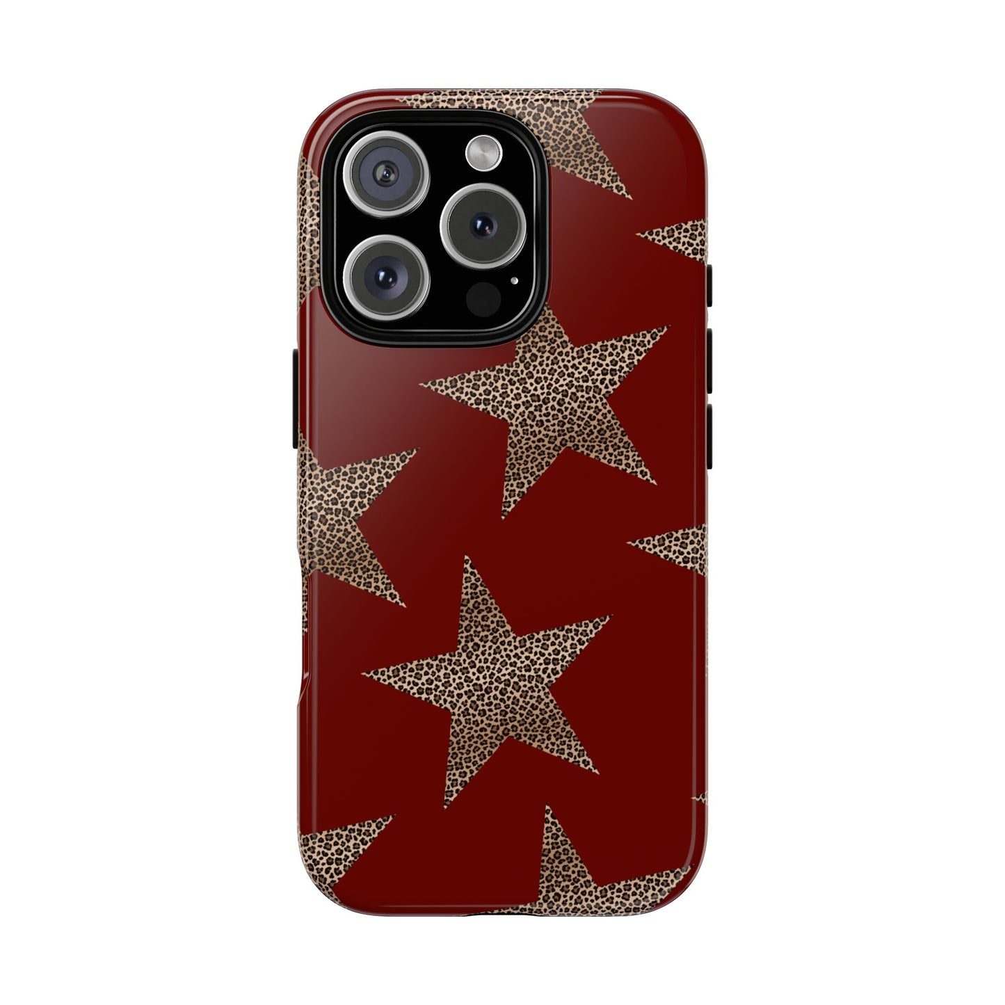 Leopard Star Luxe - Burgundy Edition | Aesthetic Coquette Phone Case for iPhone & Galaxy - JGUS