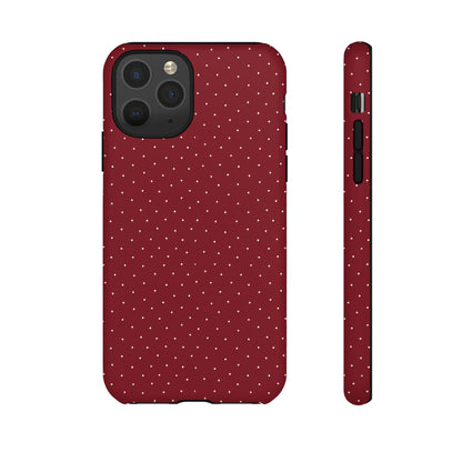 Burgundy  & White Dots Case - JGUS