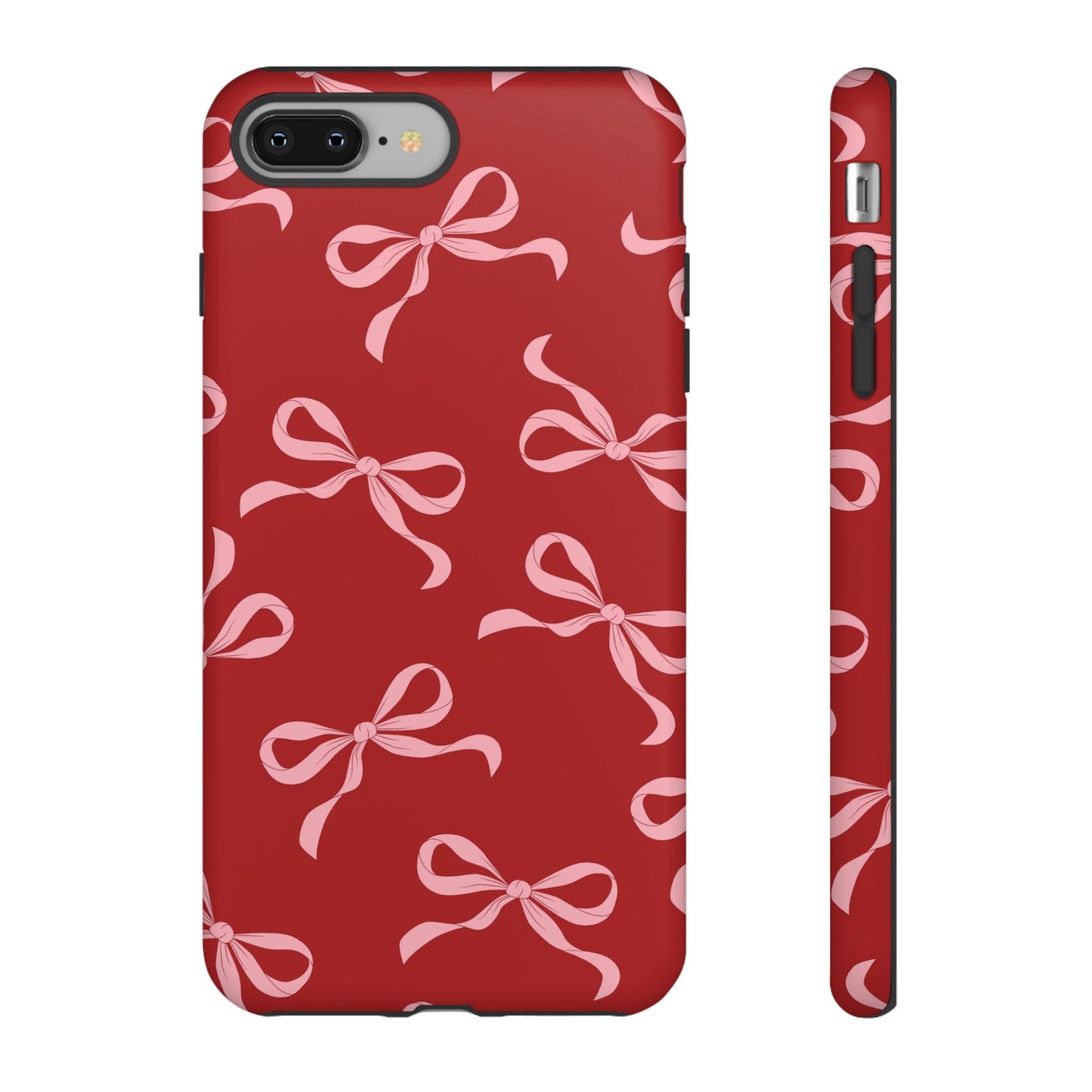 Pink Bows on Red Phone Case - JGUS