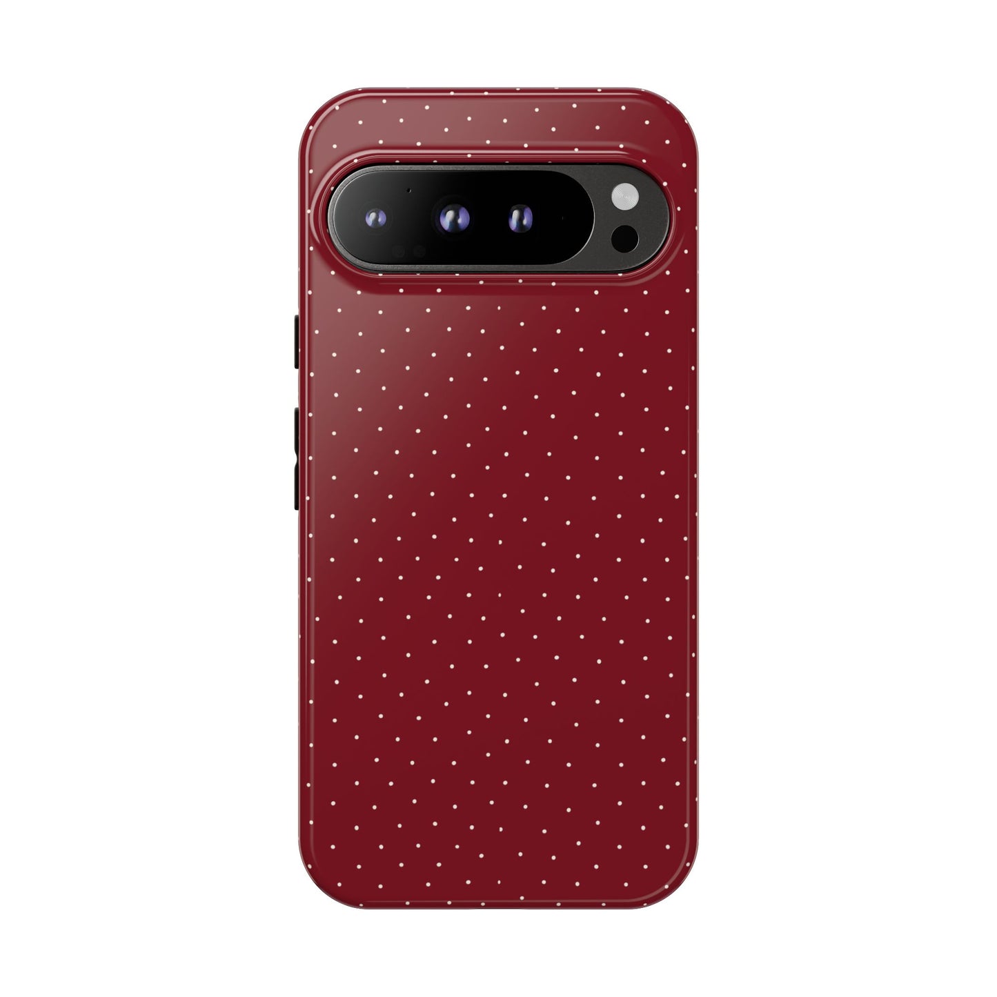 Burgundy  & White Dots Case - JGUS